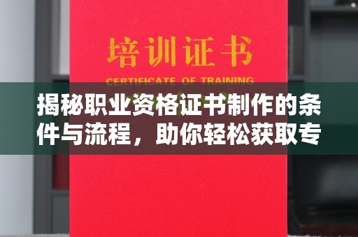 保税港区揭秘职业资格证书制作的条件与流程，助你轻松获取专业认证